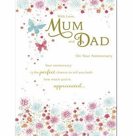 Anniversary Happiness Mum And Dad Anniversary Card