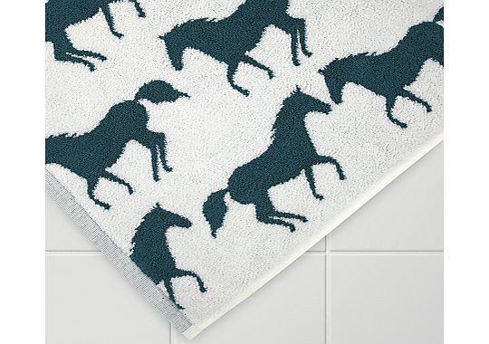 Anorak Kissing Horse Bath Mat, Blue