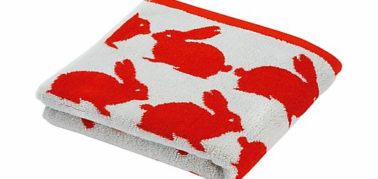 Anorak Kissing Rabbits Towels, Orange