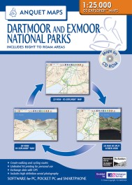 Anquet Maps Dartmoor and Exmoor National Park 2750