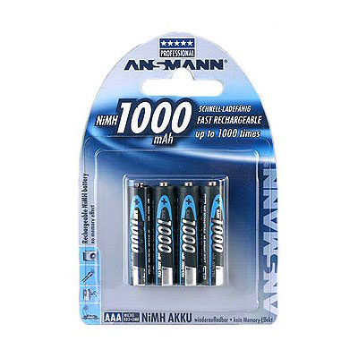 4 x AAA NiMh 1000mah Batteries
