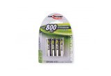 AAA Fast Rechargeable Batteries - 800mAh - Pack of 4