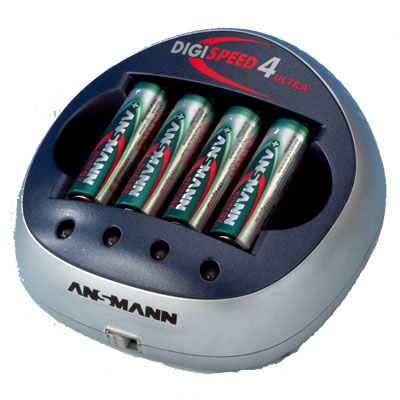Ansmann DigiSpeed 4 Ultra and 4x AA NiMH Batteries