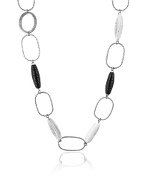 Antica Murrina Preppy - Black and White Murano Glass Chain Necklace