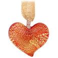 and#39;Maryand39; Murano Glass Pendant with Golden Net Necklace