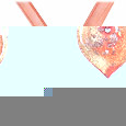 Carlotta - Orange Murano Glass Heart Necklace
