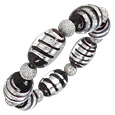Dalila - Black and Silver Murano Glass Bracelet