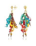 Antica Murrina Veneziana Federica - Multicolor Murano Glass Heart Dangle Earrings