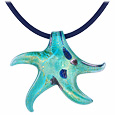 Minerva - Turquoise Murano Glass Starfish Pendant