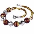 Ottavia - Amber Murano Glass and Sterling Silver Bead Necklace