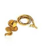 Antica Murrina Veneziana Santiago - Amber Murano Glass Snake Pendant Necklace