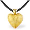 Titanic - Blown Murano Glass Heart Pendant Necklace