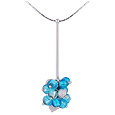 Virginia - Light Blue Murano Glass Drop Necklace