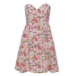 Antipodium Floral Strapless Lady Fiddle Dress