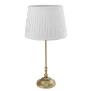 Antique Brass table lamp pleated shade