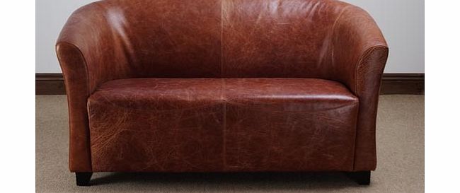 Leather 2 Seater Sofa - Club