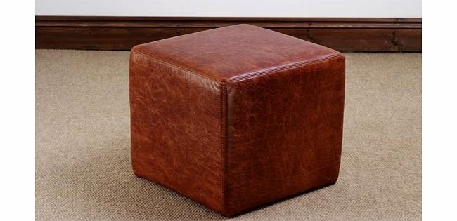 Antique Leather Cube