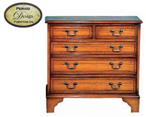 Antique replica chest of drawers 5 drw split