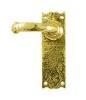 antique Style Brass Bathroom Door Handles 152x47mm 2451