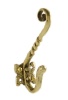 antique Style Brass Hat and Coat Hook 152mm 1130