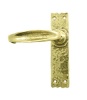 antique Style Brass Latch Door Handles 152x38mm 2439