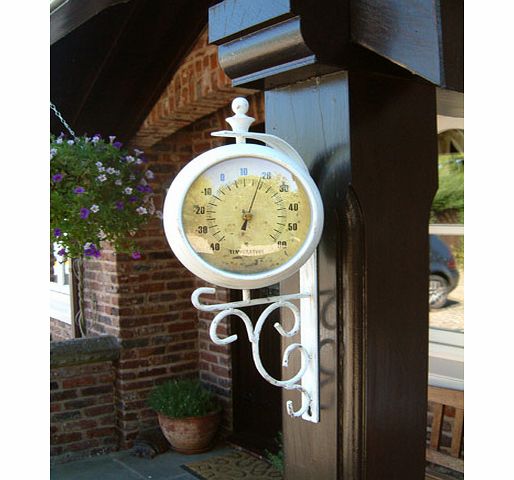 White Clock & Thermometer
