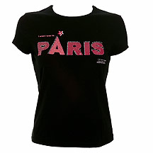 Black I wish I was in Paris t-shirt