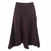 Antoni & Alison in the Department Store Chocolate asymmetric canvas skirt
