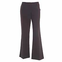 Chocolate canvas ribbed trousers