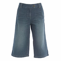 Light blue denim culottes