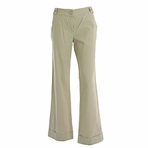 Stone turn up trousers