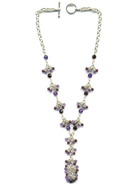 Amethyst Firework Necklace by Antonia de Vetta