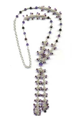 Amethyst Stone Long Necklace by Antonia de Vetta