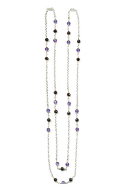 Amethyst Three Stone Chain by Antonia de Vetta