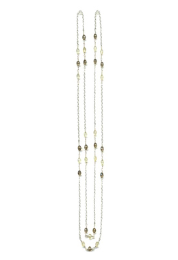 Smoky Quartz Three Stone Chain by Antonia de Vetta