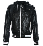 Black and White Hooded Jacket