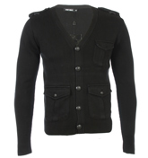 Antony Morato Black Buttoned Cardigan