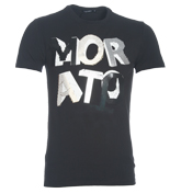 Black T-Shirt with Diamonte Logo