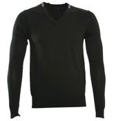 Antony Morato Black V-Neck Sweater