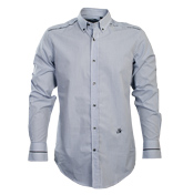 Antony Morato Blue and White Stripe Shirt