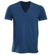 Antony Morato Blue V-Neck T-Shirt