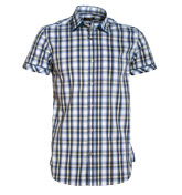 Blue, White and Black Check Shirt