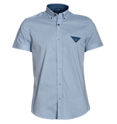 Antony Morato Blue, White and Black Stripe Shirt