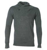 Antony Morato Dark Grey Shawl Neck Sweater