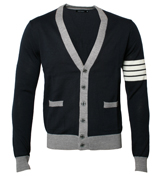 Antony Morato Dark Navy and Grey Cardigan