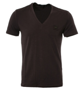 Antony Morato Dark Purple V-Neck T-Shirt