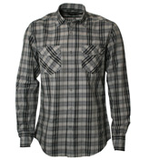 Antony Morato Grey and Black Check Long Sleeve