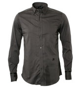 Antony Morato Grey and Burgundy Stripe Long