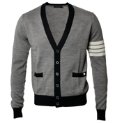 Antony Morato Grey and Dark Navy Cardigan