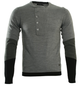 Antony Morato Grey Button Fastening Sweater